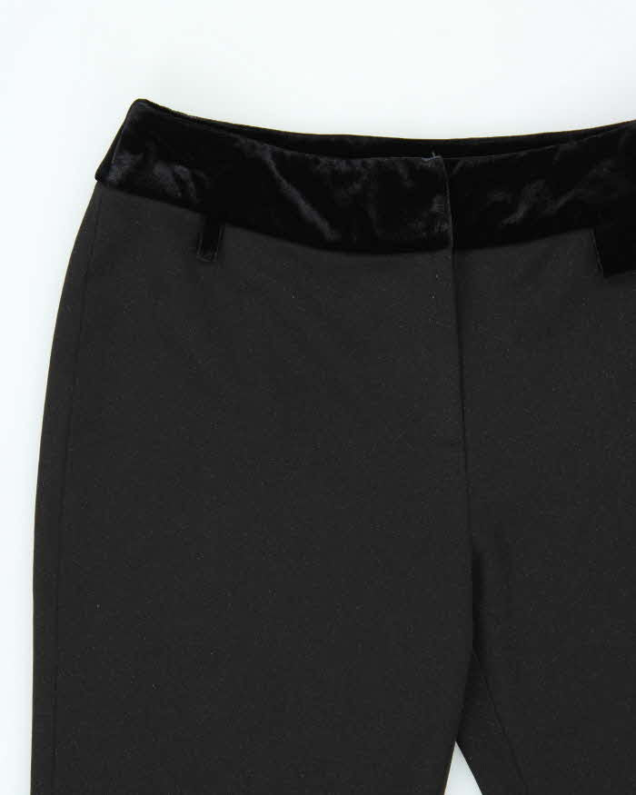 Vintage 1990s Jessrly Velvet Waistband Sparkly Flare Trousers - W28 L32