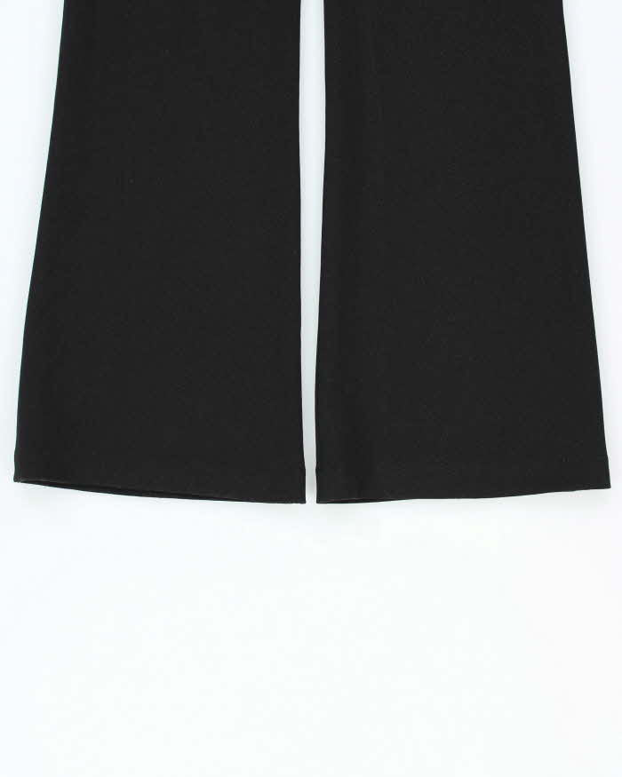 Vintage 1990s Jessrly Velvet Waistband Sparkly Flare Trousers - W28 L32