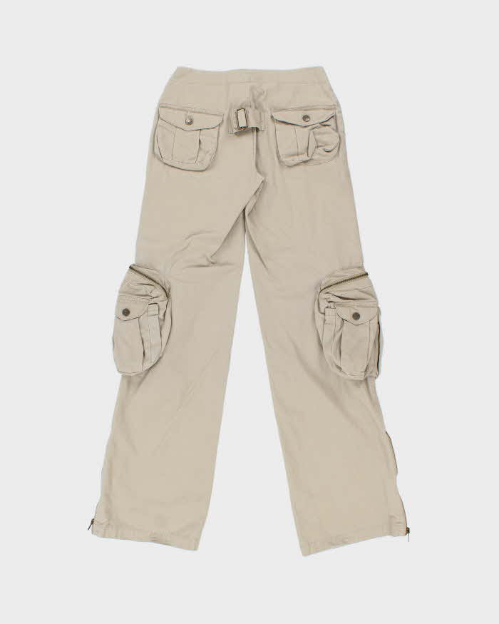 Vintage Y2K 00s Sirens Women's Low Rise Multi Pocket Bootcut Cargo Trousers - W25 L32