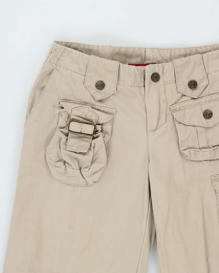 Vintage Y2K 00s Sirens Women's Low Rise Multi Pocket Bootcut Cargo Trousers - W25 L32