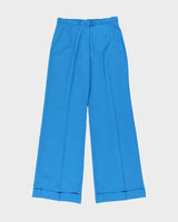 Deadstock 1970s Di Lusso Premiere Italy Women's High Waisted Bell Bottom Flared Trousers - W29 L32