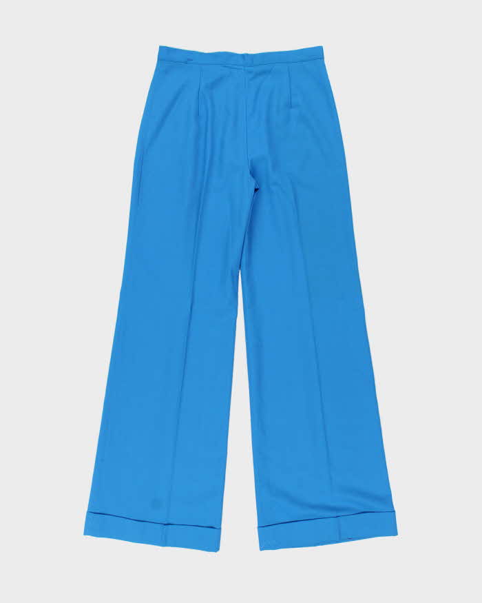 Deadstock 1970s Di Lusso Premiere Italy Women's High Waisted Bell Bottom Flared Trousers - W29 L32