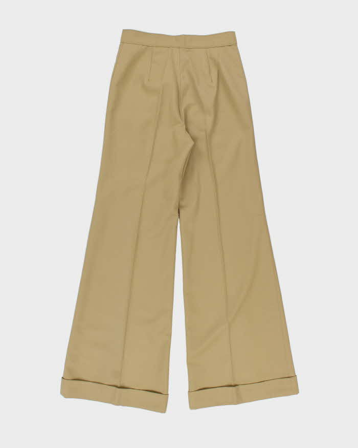 Deadstock 1970s Di Lusso Premiere Italy Women's High Waisted Bell Bottom Flared Trousers - W28 L32