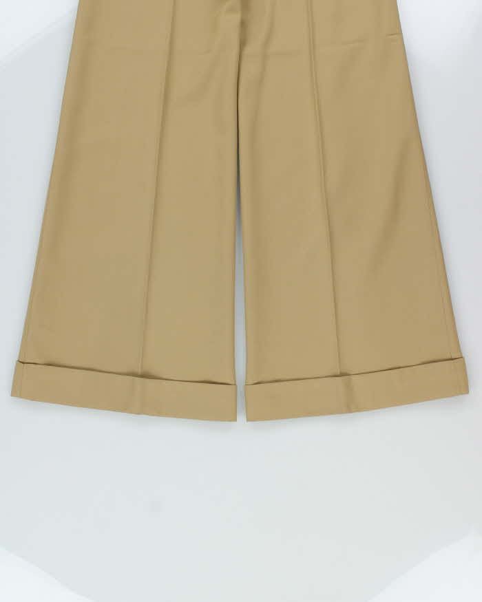 Deadstock 1970s Di Lusso Premiere Italy Women's High Waisted Bell Bottom Flared Trousers - W28 L32