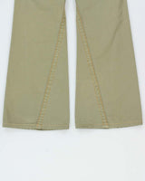 Vintage Y2K 00s True Religion Women's Khaki Low Rise Joey Flared Trousers - W26 L32