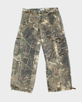 Revice Women's Made In USA Heavyweight Oakland Realtree Camo Canvas Low Rise Ultra Wide Leg Utility Trousers - W38 L32