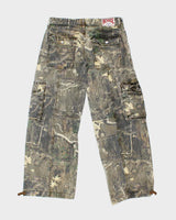 Revice Women's Made In USA Heavyweight Oakland Realtree Camo Canvas Low Rise Ultra Wide Leg Utility Trousers - W38 L32