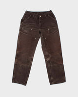 Vintage Carhartt WB316 DKB Women's Distressed Double Knee Easy Original Fit Carpenter Trousers - W28 L29