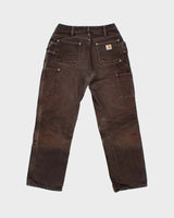 Vintage Carhartt WB316 DKB Women's Distressed Double Knee Easy Original Fit Carpenter Trousers - W28 L29