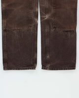 Vintage Carhartt WB316 DKB Women's Distressed Double Knee Easy Original Fit Carpenter Trousers - W28 L29