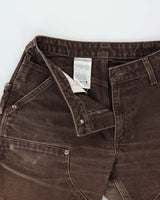 Vintage Carhartt WB316 DKB Women's Distressed Double Knee Easy Original Fit Carpenter Trousers - W28 L29