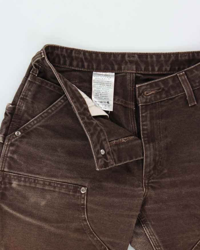 Vintage Carhartt WB316 DKB Women's Distressed Double Knee Easy Original Fit Carpenter Trousers - W28 L29