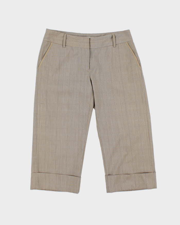 Vintage Y2k 2000s RW&Co Checked Capri Trousers - S