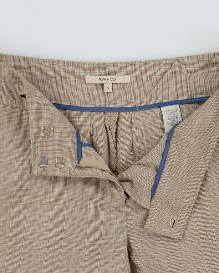 Vintage Y2k 2000s RW&Co Checked Capri Trousers - S