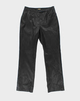 Vintage Y2K 00s Caslon Women's Lambskin Leather Mid-Rise Straight Leg Trousers - W30 L32