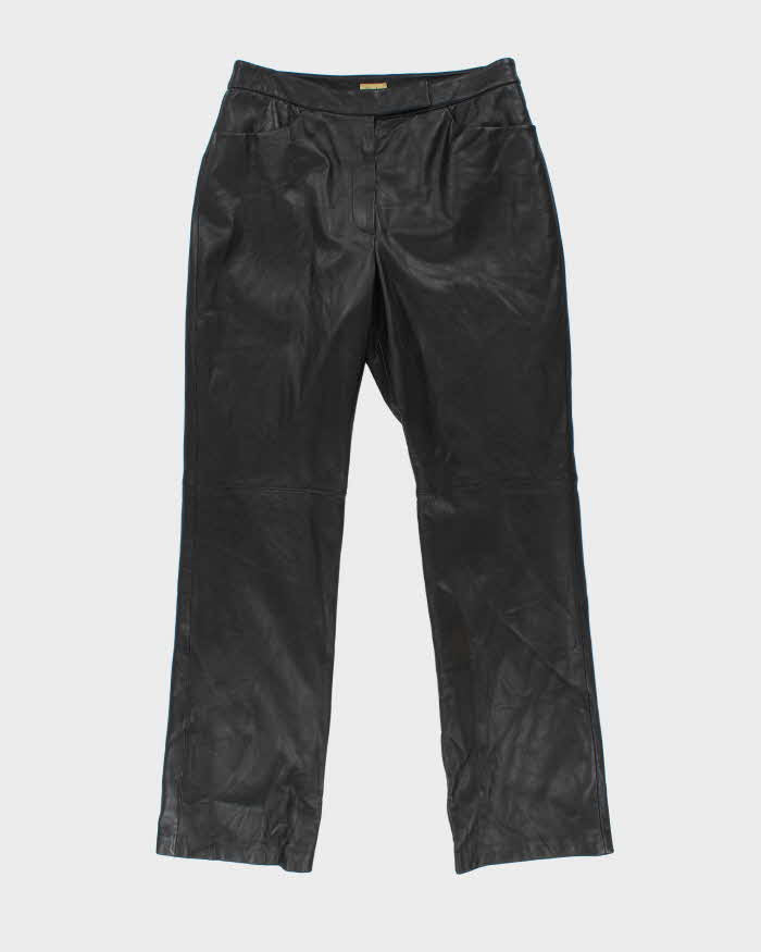 Vintage Y2K 00s Caslon Women's Lambskin Leather Mid-Rise Straight Leg Trousers - W30 L32
