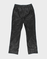 Vintage Y2K 00s Caslon Women's Lambskin Leather Mid-Rise Straight Leg Trousers - W30 L32