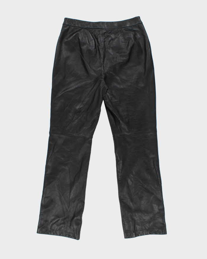 Vintage Y2K 00s Caslon Women's Lambskin Leather Mid-Rise Straight Leg Trousers - W30 L32
