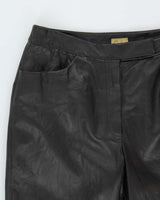 Vintage Y2K 00s Caslon Women's Lambskin Leather Mid-Rise Straight Leg Trousers - W30 L32