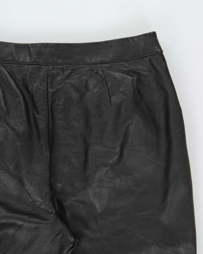 Vintage Y2K 00s Caslon Women's Lambskin Leather Mid-Rise Straight Leg Trousers - W30 L32