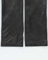 Vintage Y2K 00s Caslon Women's Lambskin Leather Mid-Rise Straight Leg Trousers - W30 L32
