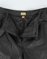 Vintage Y2K 00s Caslon Women's Lambskin Leather Mid-Rise Straight Leg Trousers - W30 L32