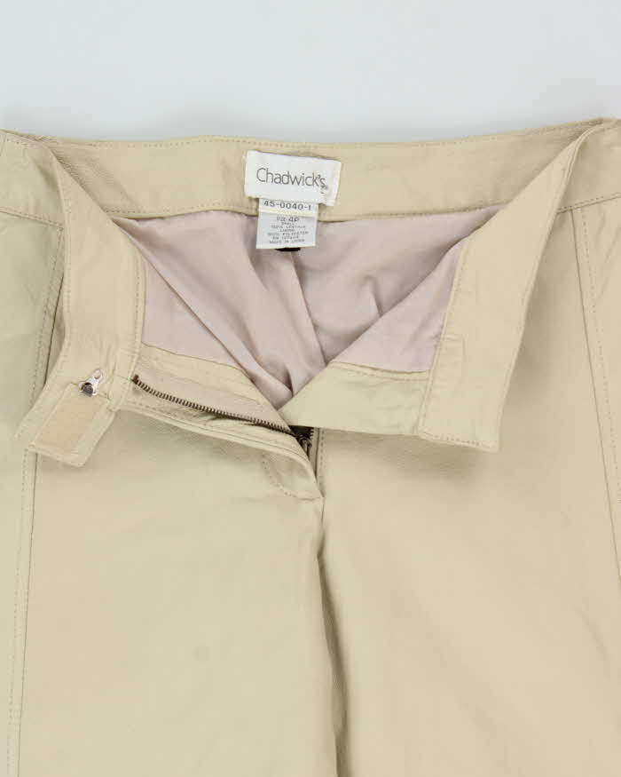 Vintage Y2K 00s Chadwick's Mid-Rise Leather Straight Leg Trousers - W27 L28