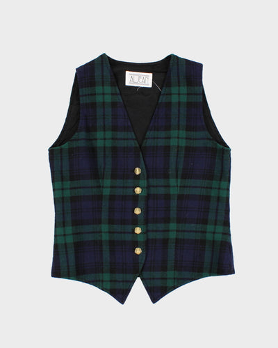 Vintage 90s Aljean Tartan Vest - S