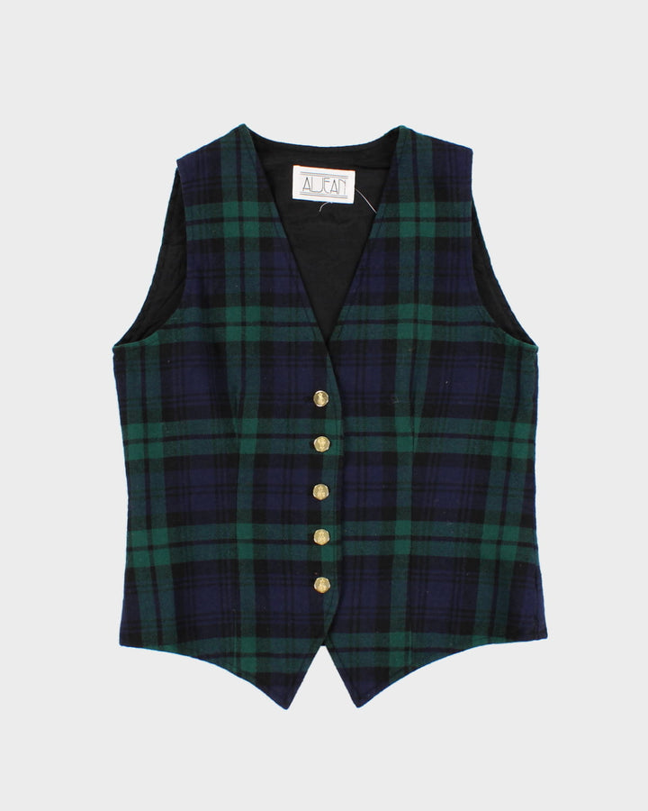 Vintage 90s Aljean Tartan Vest - S