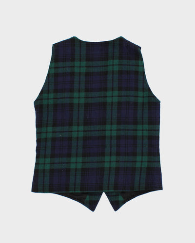 Vintage 90s Aljean Tartan Vest - S