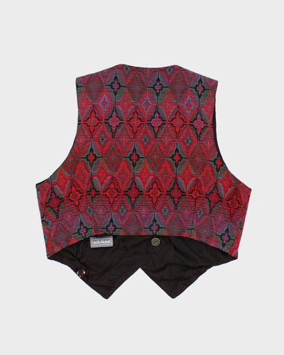 Vintage 90s Embroidered Waistcoat - M