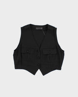 Vintage 90s Smart Set Black Waistcoat - S