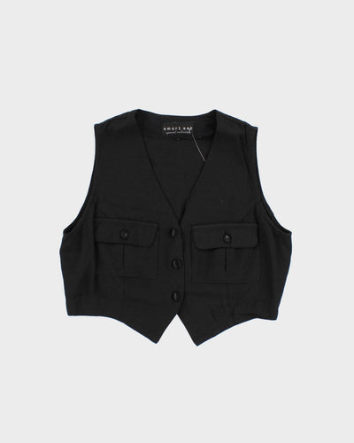 Vintage 90s Smart Set Black Waistcoat - S