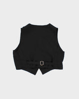Vintage 90s Smart Set Black Waistcoat - S