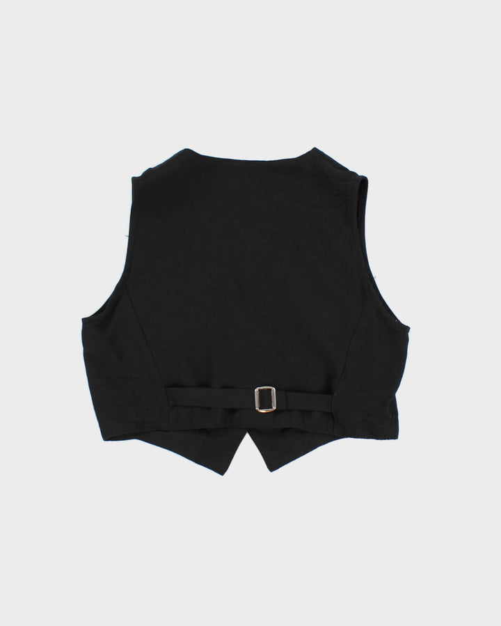 Vintage 90s Smart Set Black Waistcoat - S