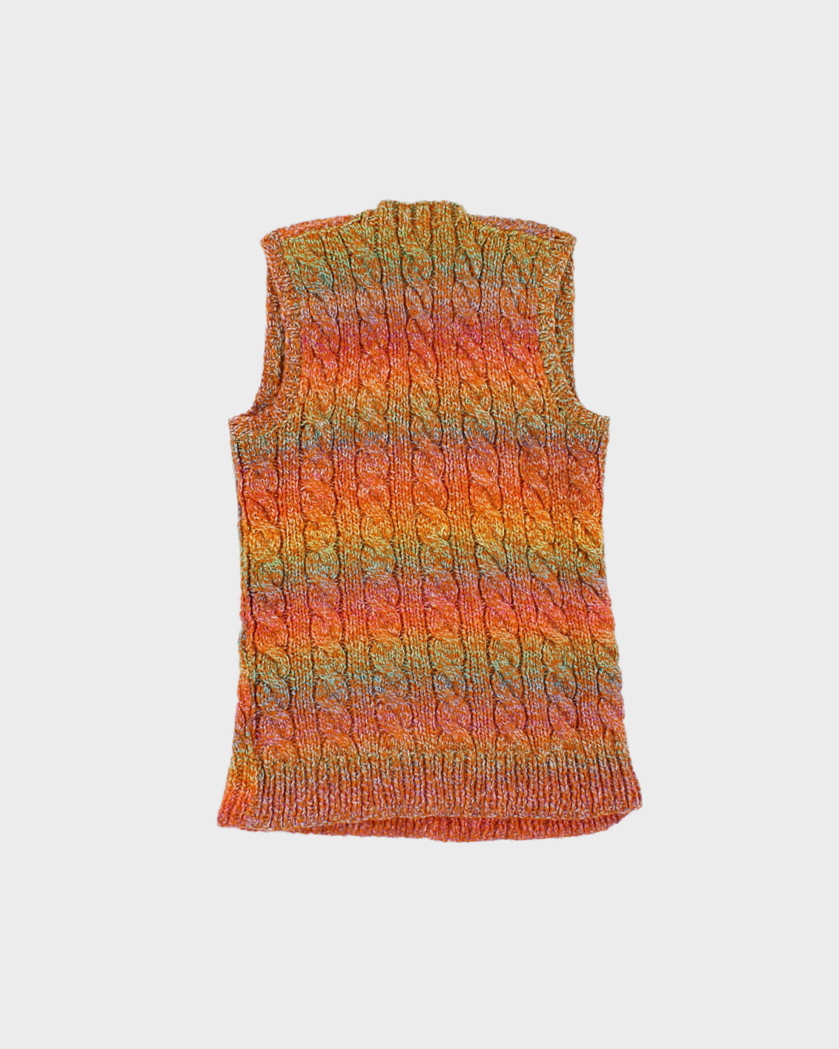 Vintage Handmade Multi Coloured Knit Vest - S