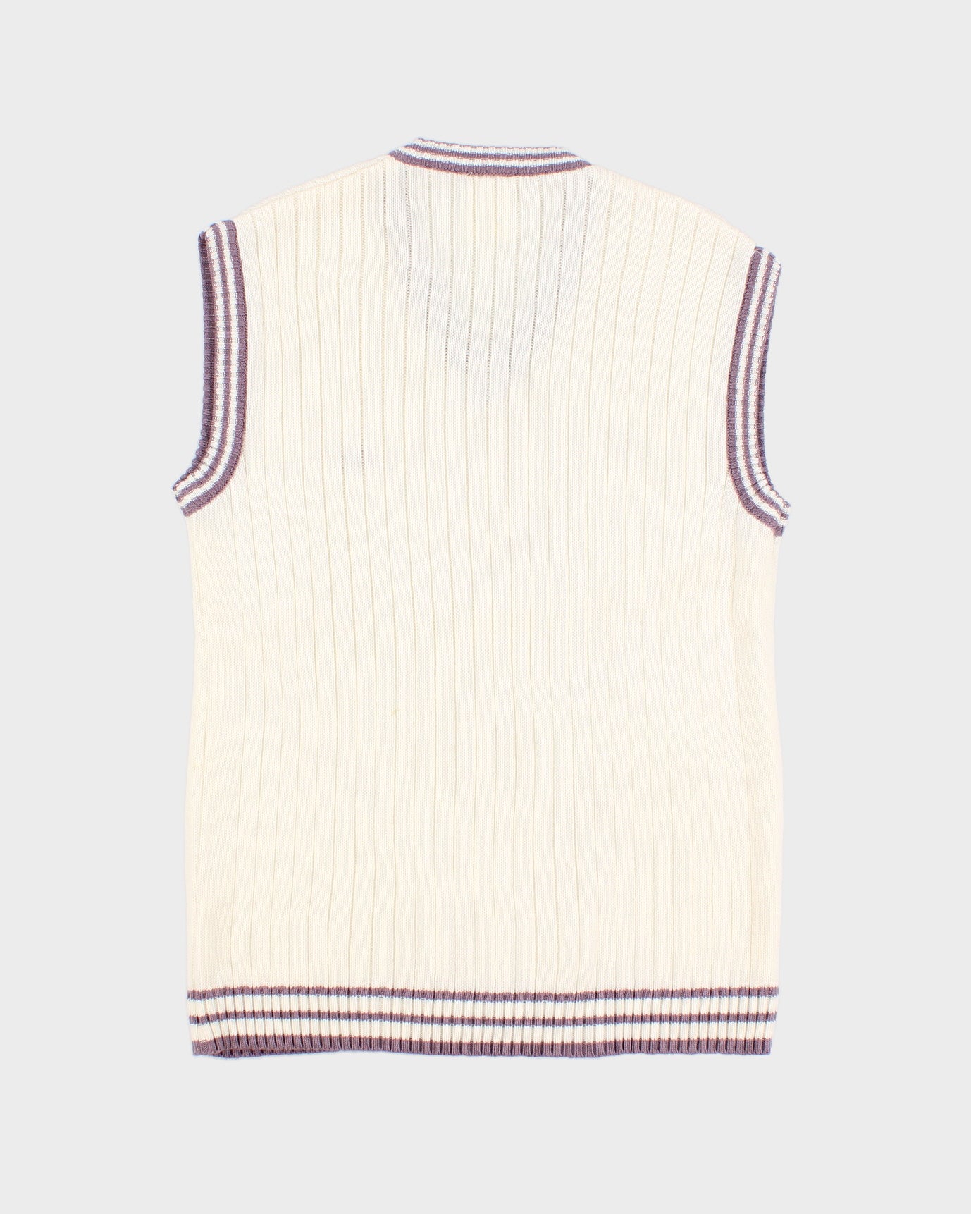 Vintage White and Mauve Adidas knit Vest - M