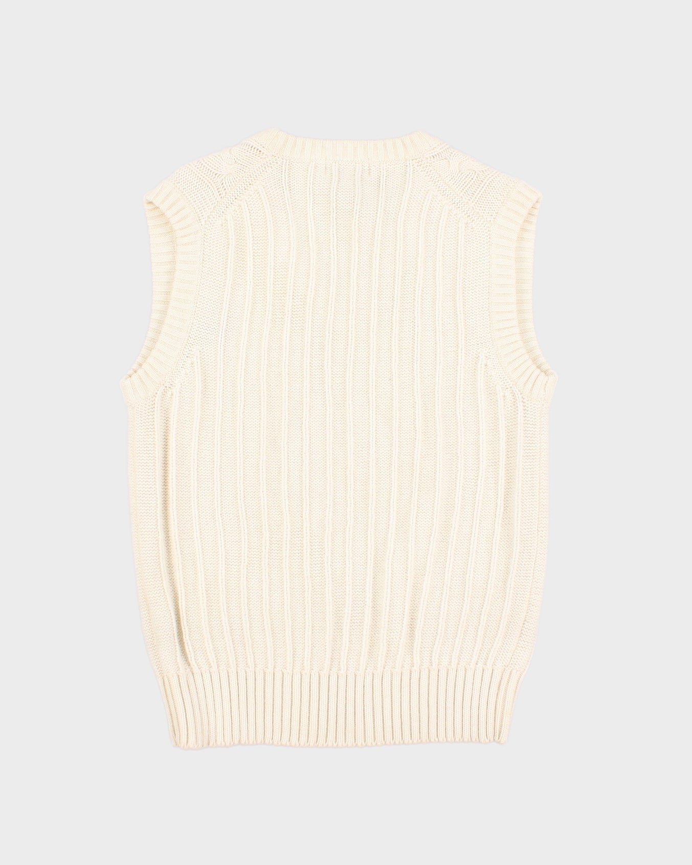 Womens White Fred Perry Knit Vest - M