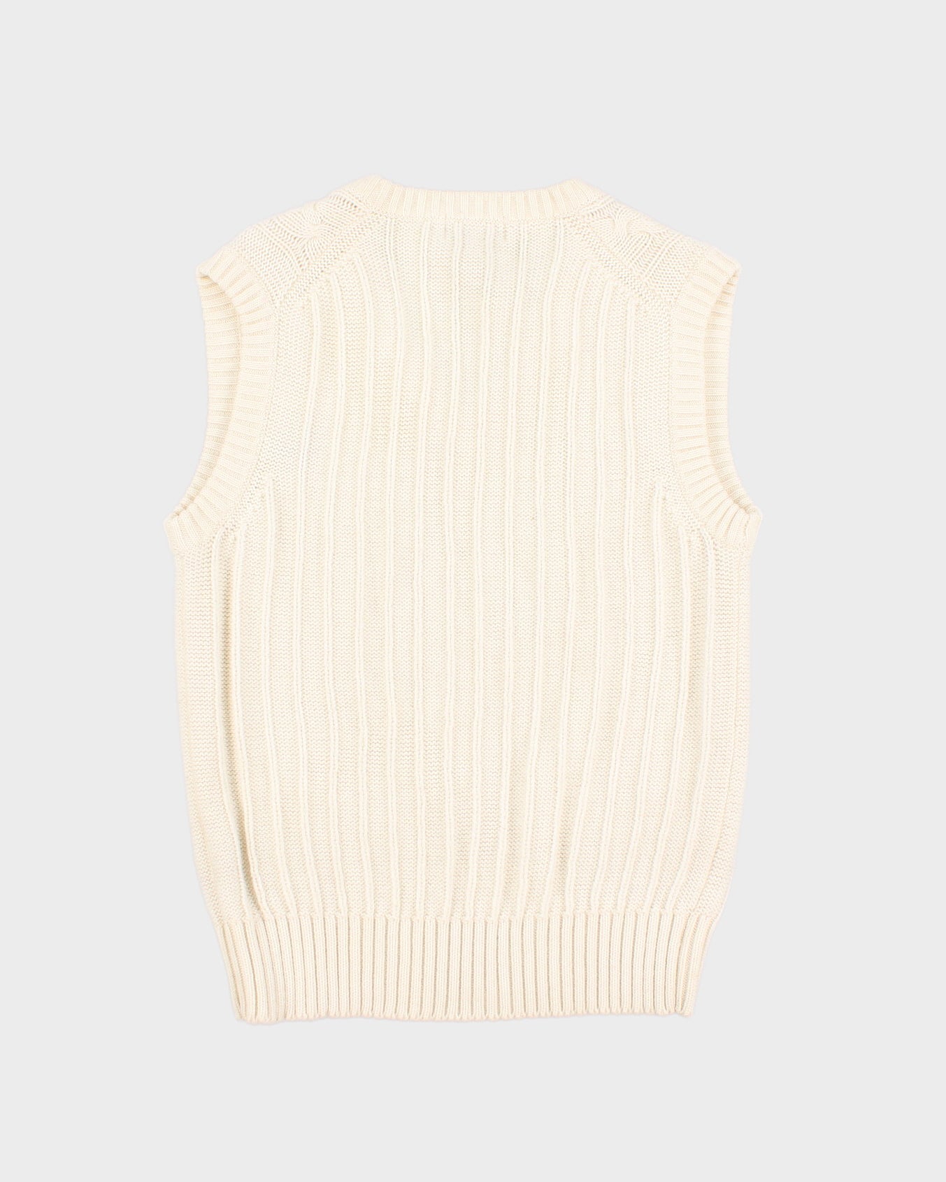 Womens White Fred Perry Knit Vest - M