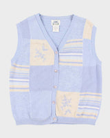Women's Vintage 90s Baby Blue Knit Vest - M