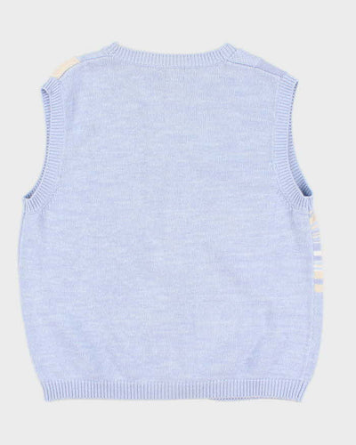 Women's Vintage 90s Baby Blue Knit Vest - M