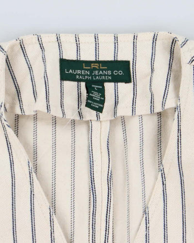 Deadstock With Tags Ralph Lauren 100% Cotton Striped Vest - L