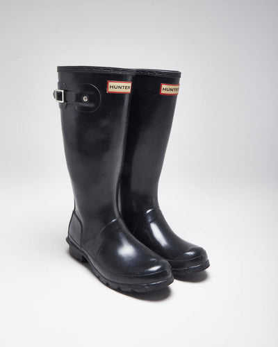 Hunter Black Wellington Boots - UK3