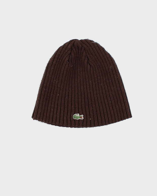 Youth Brown Lacoste Beanie - O/S