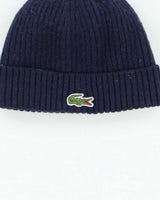 Vintage Lacoste Navy Ribbed Wool Beanie - O/S