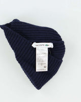 Vintage Lacoste Navy Ribbed Wool Beanie - O/S