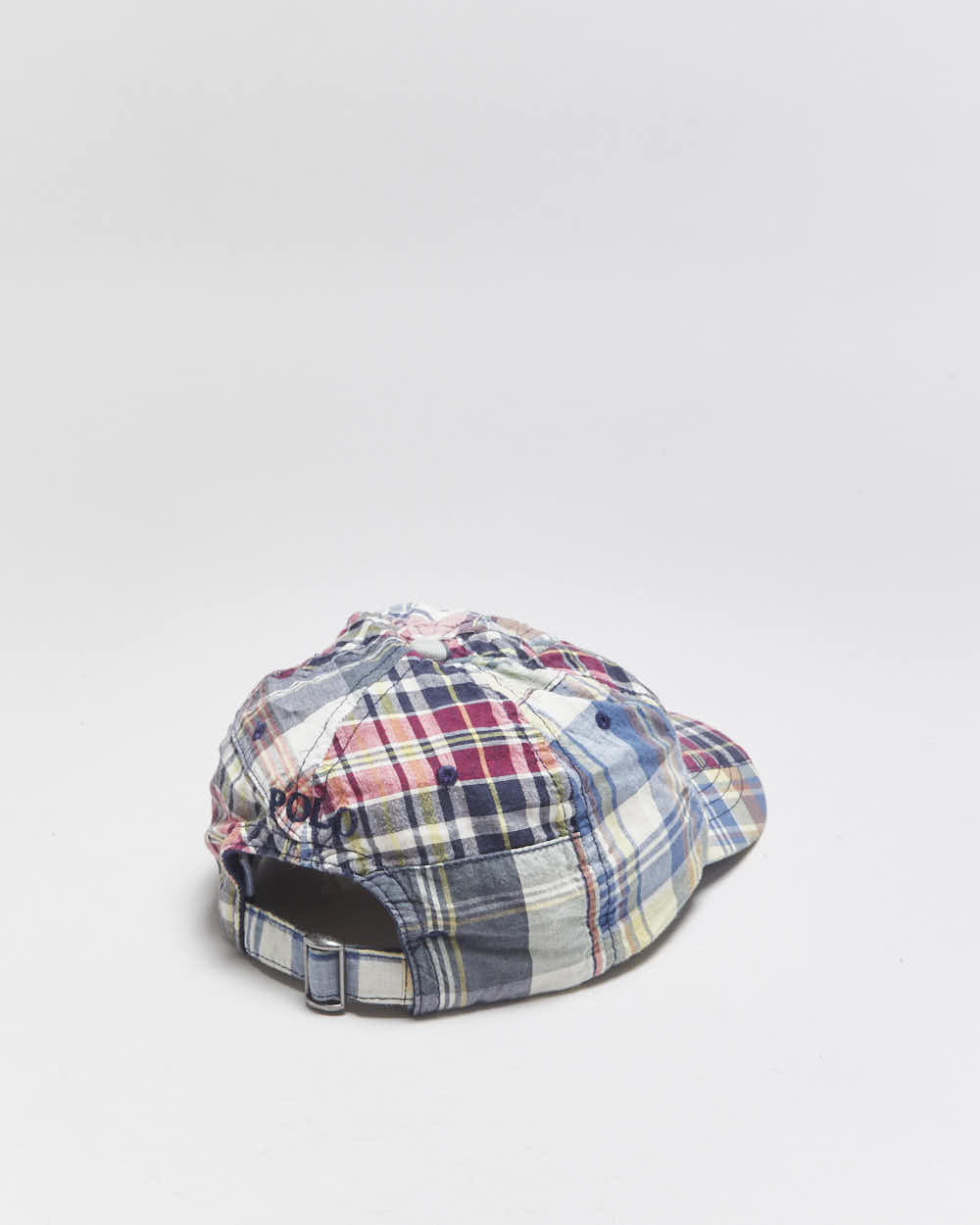 Vintage Polo Ralph Lauren Madras Plaid Signature Cotton Chino Baseball Cap - Youth L