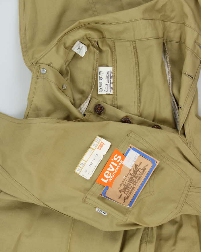 DSWT 1980s Levi's Youthwear White Tab Dungarees - W33 L36