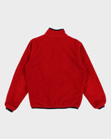 Vintage Polo Mini By Ralph Lauren Zip Up Red Fleece - Youth XL