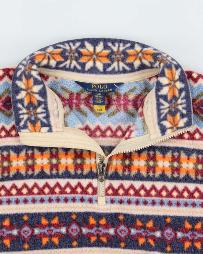 Vintage Polo Ralph Lauren Navajo Quarter-Zip Fleece - Youth L